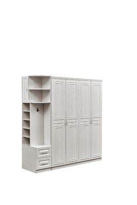Antideformation weiße hölzerne Armoire-Garderobe für Schlafzimmer staubdichtes Multiscene