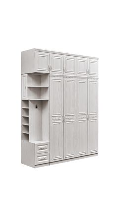 Abnehmbare weiße hölzerne Garderobe Multiscene für das kleine Schlafzimmer justierbar