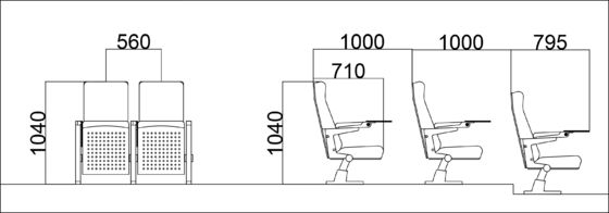 Multiscene-Stadions-Sitzplatz-Kino, waschbare staubdichte faltende Theater-Sitze