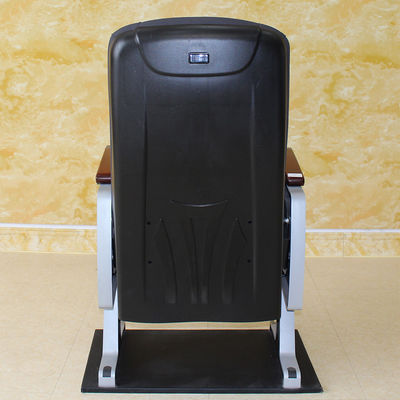 Schwarzes Theater-Kino mit hoher Dichte Hall Chairs Adjustable Moistureproof Antistatic