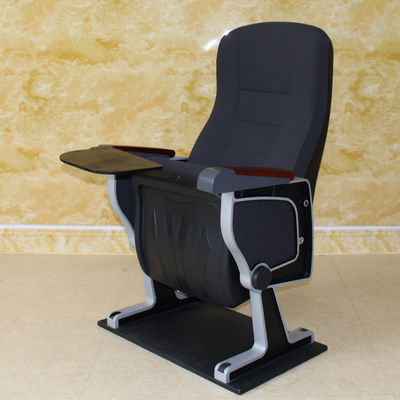 Schwarzes Theater-Kino mit hoher Dichte Hall Chairs Adjustable Moistureproof Antistatic