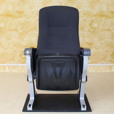 Schwarzes Theater-Kino mit hoher Dichte Hall Chairs Adjustable Moistureproof Antistatic