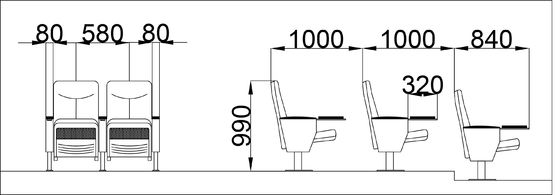 Faltendes Auditoriums-Kino Hall Chairs Anti Fouling Sturdy enthäuten freundliches